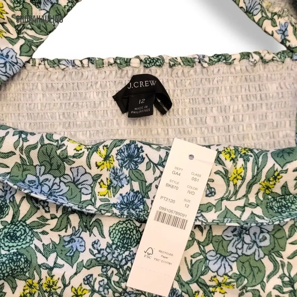 J. Crew green mini dress